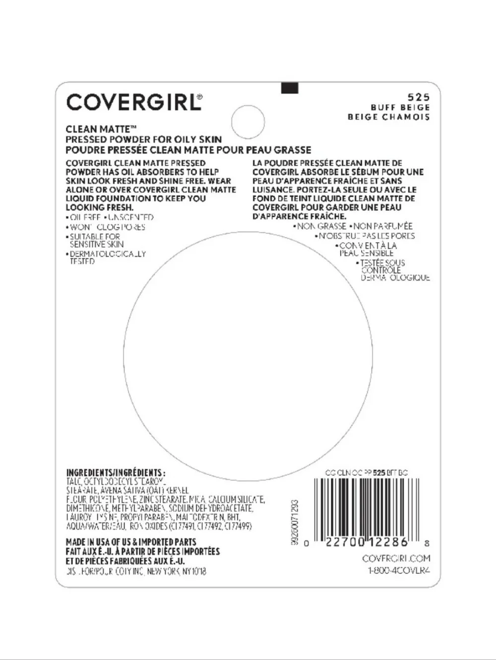 ⭐4/$15 CoverGirl Clean Oil Control Pressed Powder Buff Beige